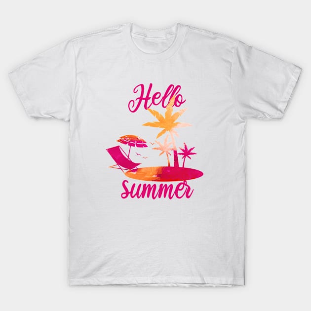 It's Summertime, Hello Summer, Popsicle, Vacation, Beach Vacation, Summer Vacation, Vacation Tee, Vacay Mode T-Shirt by ArkiLart Design